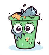 Image result for Cartoon Trash Can Transparent