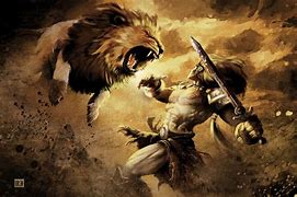 Image result for Hercules Fighting Nemean Lion