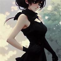 Image result for Anime Girl Black Clothes