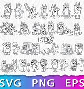 Image result for Bluey Clip Art Outline