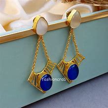 Image result for Blue Stone Earrings