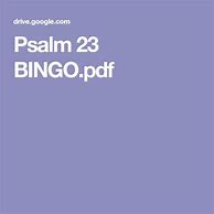 Image result for Psalm 23 Bingo