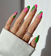 Image result for Pink Green Nails