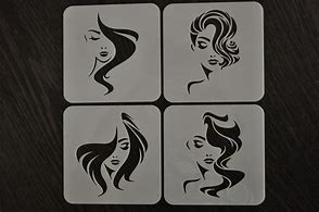 Image result for Female Face Stencil