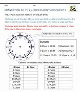 Image result for 24 Hour Clock Print Out