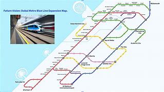 Image result for Dubai Metro Blue Line