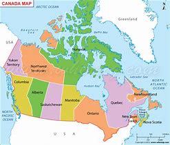 Image result for Canada Map with Oceans