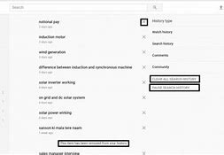 Image result for YouTube Search History