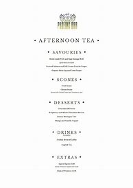 Image result for Tea Time Menu