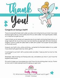 Image result for Tooth Fairy Letter to Boy Printable