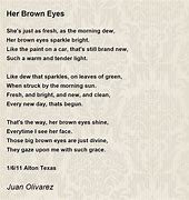 Image result for Brown Eyes Poem