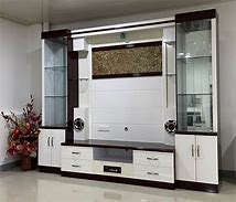 Image result for TV Divider Cabinet Design