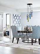 Image result for blue dining room chairs