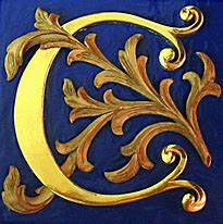 Image result for Illuminated Letter C Stencil