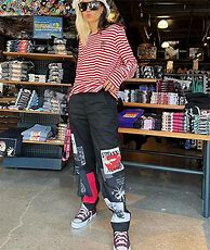 Image result for Striped Pants Punk