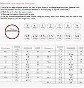 Image result for Ring Size Chart Canada