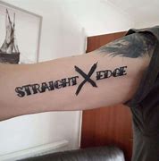 Image result for Straight Edge Tattoo Font