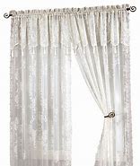 Image result for Lace Window Curtains with Attached Valance