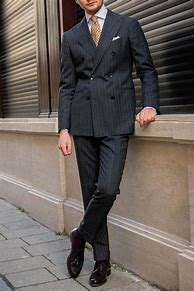 Image result for Combinationa with Grey Pinstripe Suit