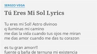 Image result for Tu Eres MI Sol