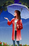 Image result for Girl in Rain Night