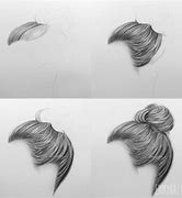 Image result for How to Draw Hair Bun