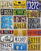 Image result for Old State License Plates