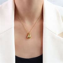 Image result for Gold Teardrop Necklace