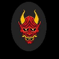 Image result for Oni Mask Pixel Art