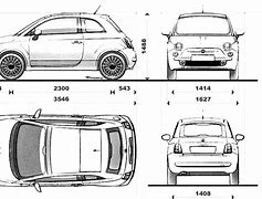 Image result for Width of Fiat 500