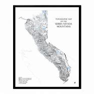 Image result for Sierra Nevada Mountain Crest Line Map