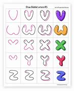 Image result for How to Draw Bubble Letters