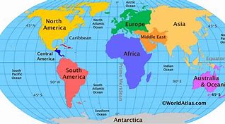 Image result for World Map Continents