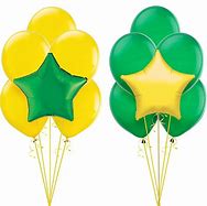 Image result for Yellow Blue and Apple Green Balloons