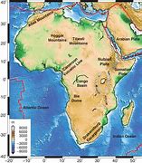 Image result for Map of Africa Labeled Physical Features