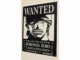 Image result for One Piece Zoro Wanted Poster