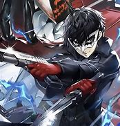 Image result for Persona 5 Joker Jumping Off Rooftop