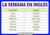 Image result for Dias En Ingles