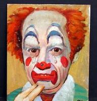 Image result for Circus Clown Oil Painting