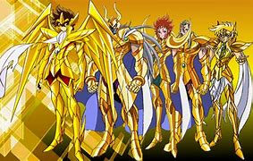 Image result for Gold Anime Lion Saint Saya