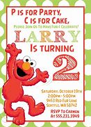 Image result for Elmo Birthday Invitations