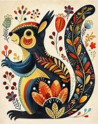 Image result for Folk Art Couple Tole