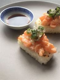 Image result for Crispy Rice Spicy Salmon