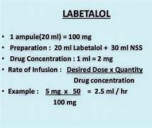 Image result for IV Labetalol Dosing Chart