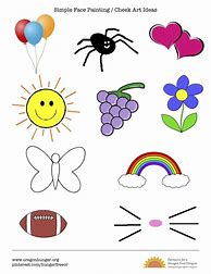 Image result for Cheek Face Painting Templates