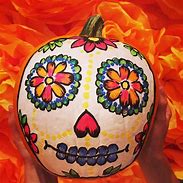 Image result for Day of Dead Pumpkin