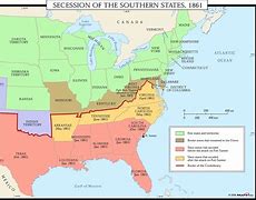 Image result for Secession Map 1861