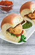 Image result for Vada Paav in Plate