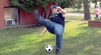 Image result for Fat Guy Kicking Soccer Ball