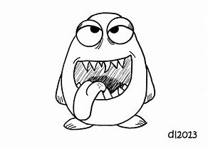 Image result for Easy Cartoon Monster Drawing